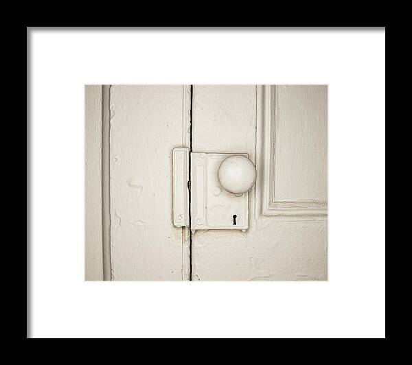 Door Framed Print featuring the photograph Antique Door Knob 4 by Amelia Pearn