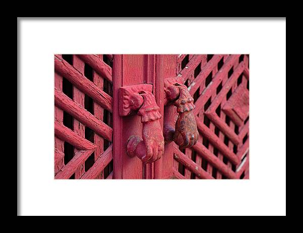 Algarve Framed Print featuring the photograph Antique Door Knockers of Southern Europe by Angelo DeVal