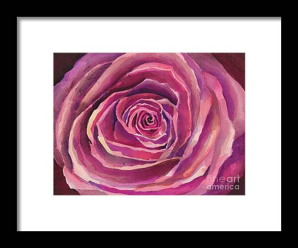 Face Mask Framed Print featuring the painting Antique Rose by Lois Blasberg
