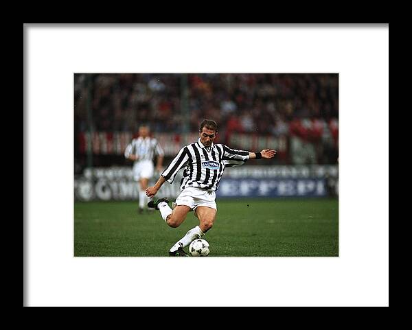 San Siro Stadium Framed Print featuring the photograph Antonio Conte of Juventus by Getty Images