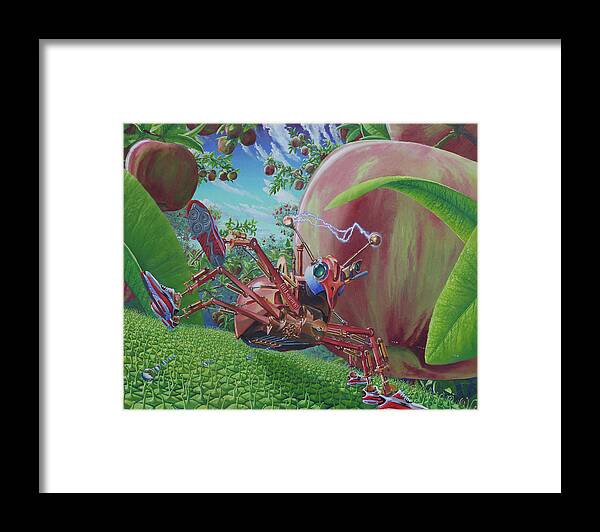 Aphid Framed Print featuring the painting Aphidwalk by Michael Goguen