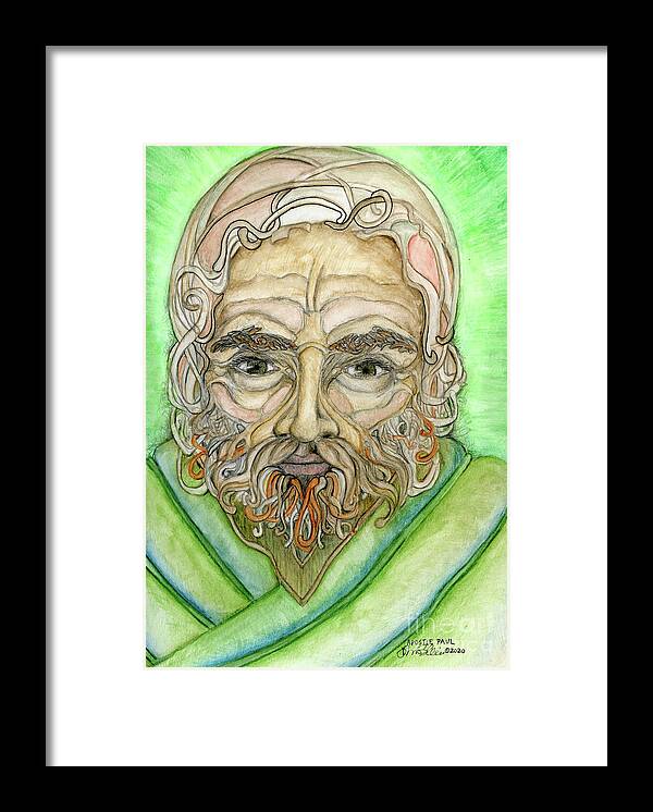 Apostle Paul Framed Print featuring the painting Apostle Paul by Jo Thomas Blaine