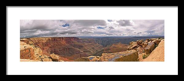  Framed Print featuring the photograph April 2023 Muley Point Pano by Alain Zarinelli