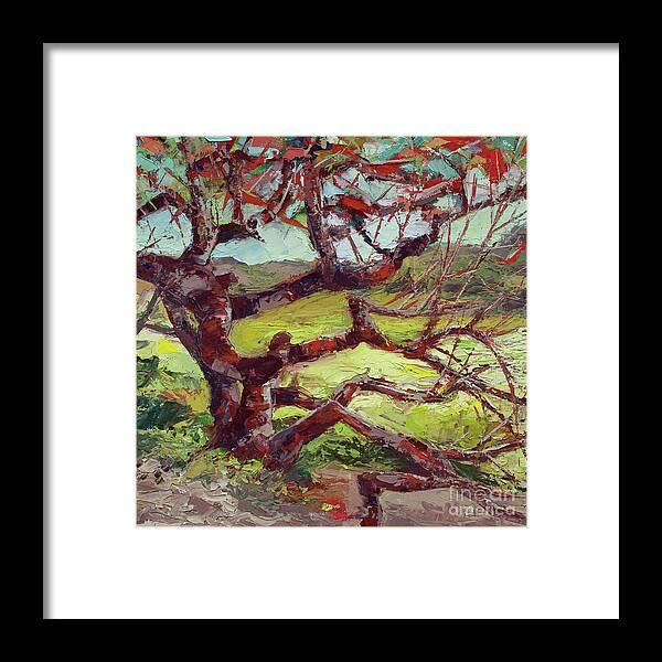 Oil Painting Framed Print featuring the painting Arana Gulch Trail by PJ Kirk