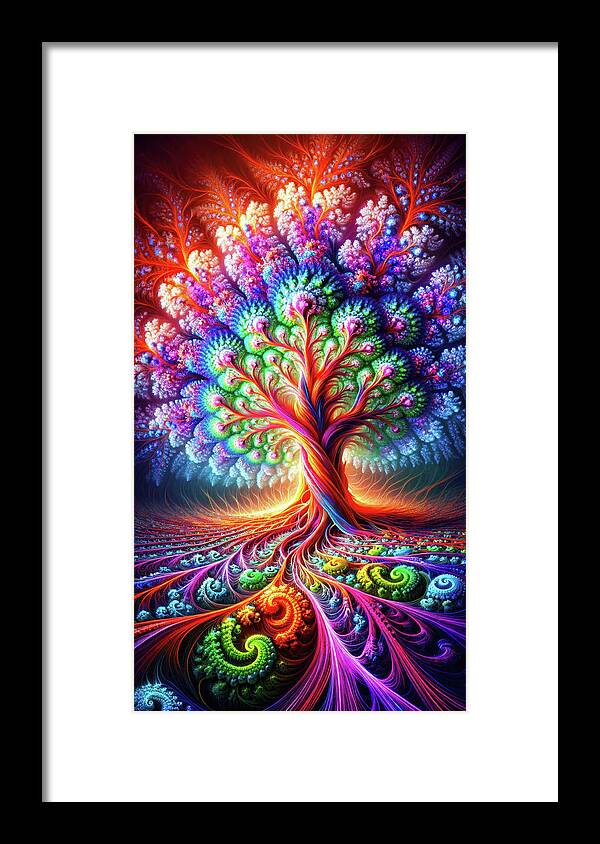 Fractal Tree Framed Print featuring the photograph Arboreal Symphony in Fractal Major by Bill and Linda Tiepelman