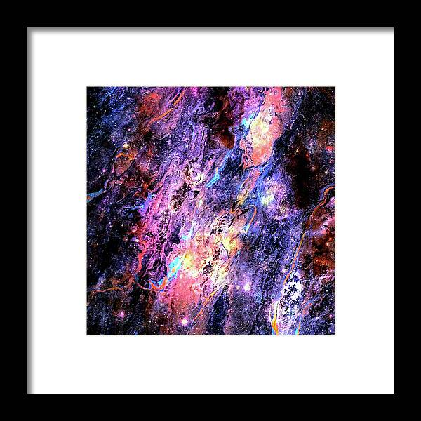 Fluid Framed Print featuring the painting Arcane Brilliance by Art by Gabriele