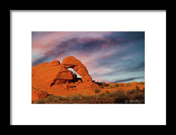 Arch Framed Print featuring the photograph Arch at Valley of Fire State Park. by Rikk Flohr