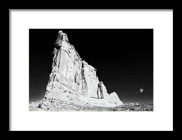 Arches Park Framed Print featuring the photograph Arches 140910 BW by Rick Perkins