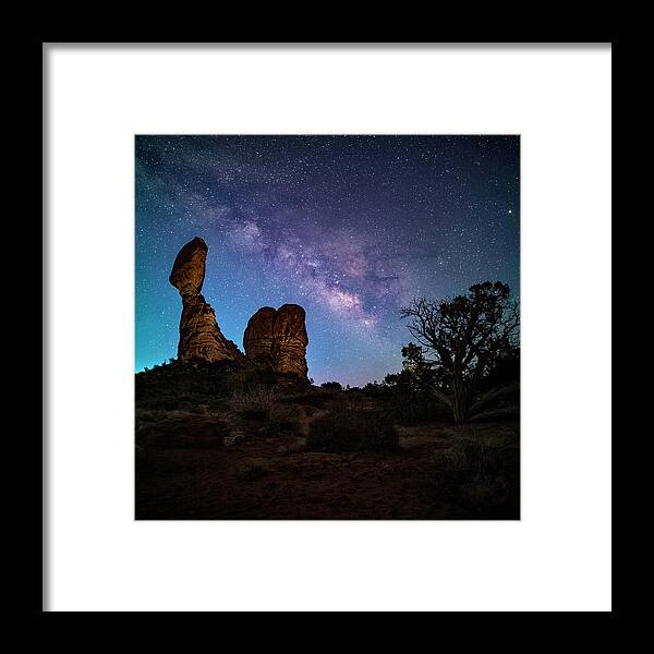 Utah Framed Print featuring the photograph Arches at Night 4 by Robert Fawcett
