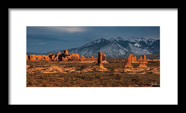 Moab Framed Print featuring the photograph Arches National Park Panorama by Dan Norris