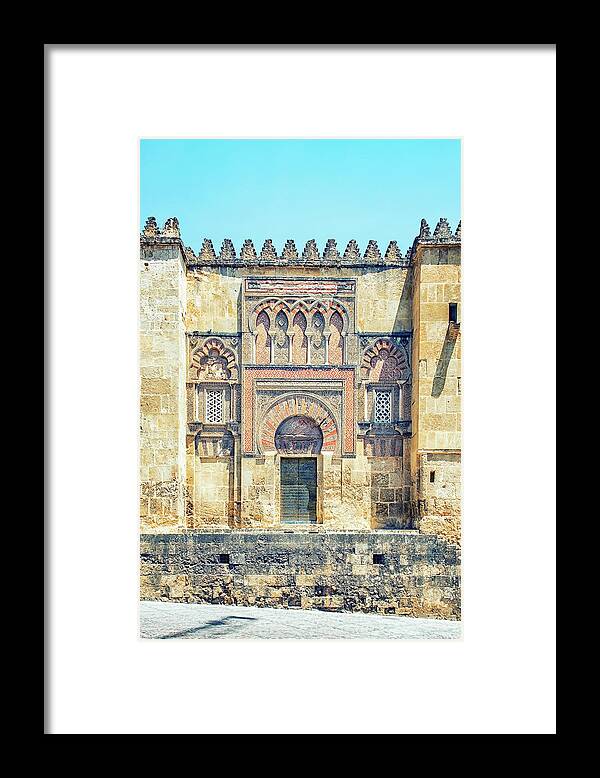 Ancient Framed Print featuring the photograph Architecture of the Mosque Cathedral by Manjik Pictures