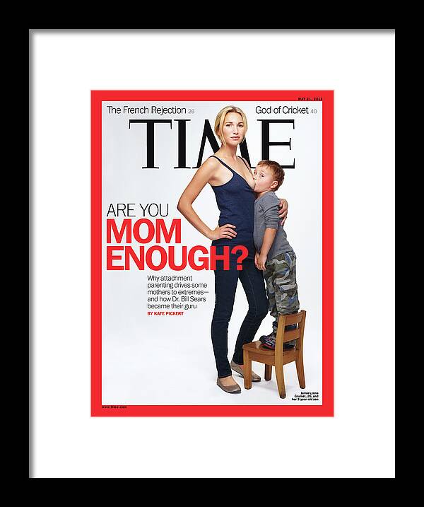 2012 Framed Print featuring the photograph Are You Mom Enough? by Photograph by Martin Schoeller