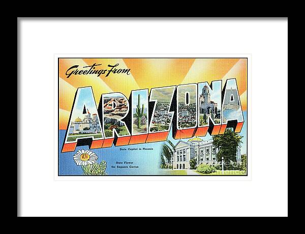 Building Framed Print featuring the photograph Arizona Greetings by Mark Miller