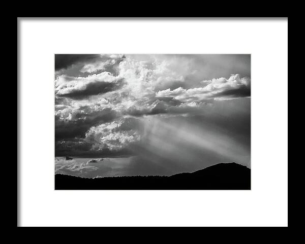 Arizona Framed Print featuring the photograph Arizona Sunset B W by Gordon Sarti