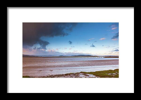 United Kingdom Framed Print featuring the photograph Arnside at Sunset River Kent, by Richard Donovan