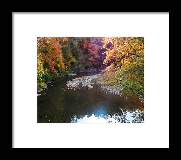 Fall Framed Print featuring the photograph Around the Bend by David Neace