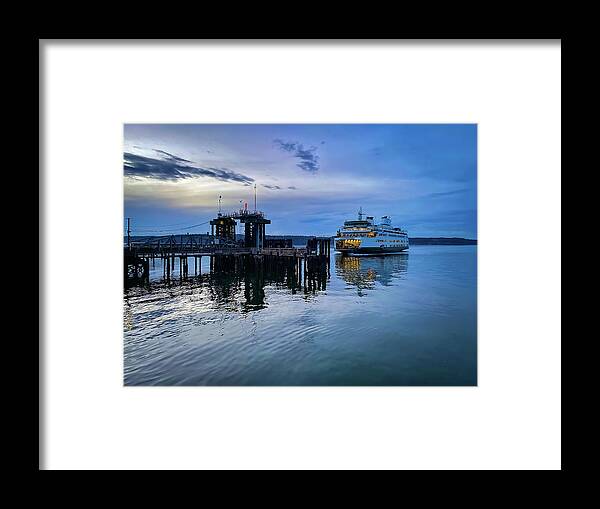 Sea Framed Print featuring the photograph Arriving of ferry by Anamar Pictures
