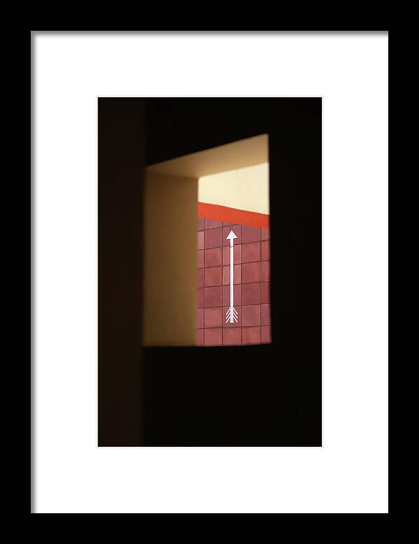 White Arrow Framed Print featuring the photograph Arrow through the Window by Prakash Ghai