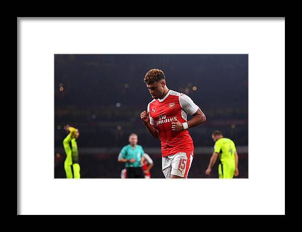 The Emirates Stadium Framed Print featuring the photograph Arsenal v Reading - EFL Cup Fourth Round by Michael Regan