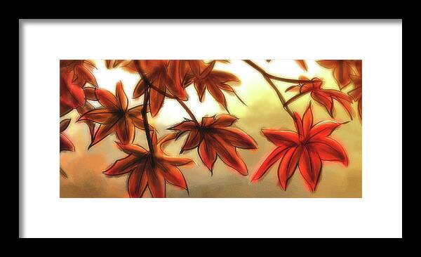 Nature Framed Print featuring the digital art Art - Colors of Fall by Matthias Zegveld