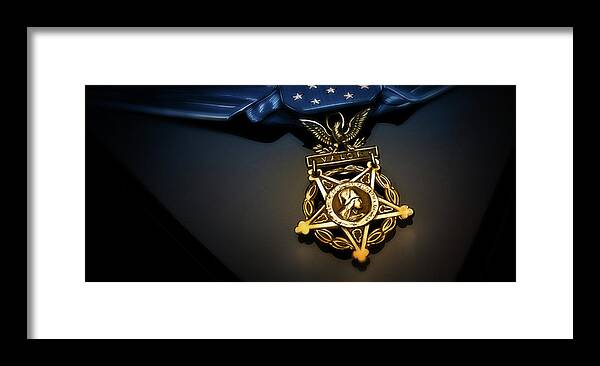 Medals Framed Print featuring the digital art Art - Medal of Honor by Matthias Zegveld