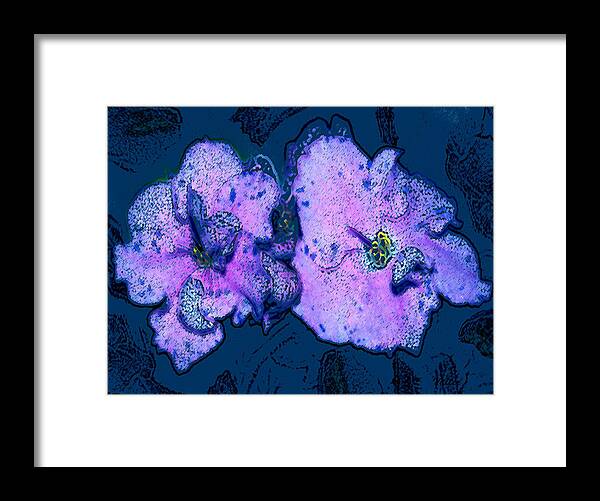 Floral Framed Print featuring the painting Art of the Violets by Vallee Johnson