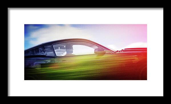 Racing Framed Print featuring the digital art Art - Pursuit of Time by Matthias Zegveld