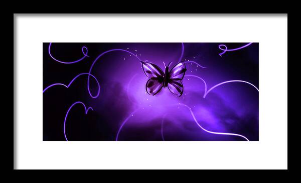 Butterfly Framed Print featuring the digital art Art - Way of the Butterfly by Matthias Zegveld