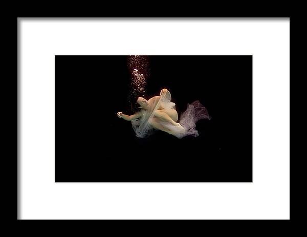 Artist Framed Print featuring the photograph Artist magically floating with her flute 16 by Dan Friend