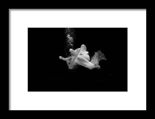 Artist Framed Print featuring the photograph Artist magically floating with her flute 17 by Dan Friend