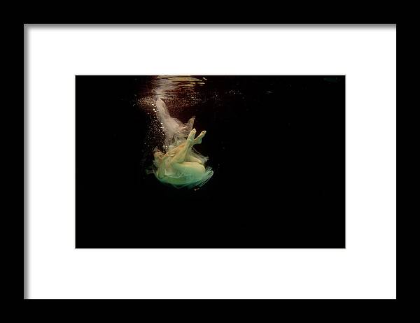 Artist Framed Print featuring the photograph Artist magically floating with her flute 7 by Dan Friend