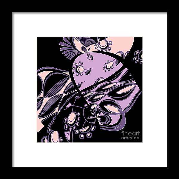 Abstract Framed Print featuring the digital art Artistyiic - 56c20a by Variance Collections