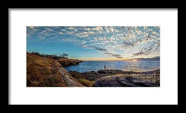 Beach Framed Print featuring the photograph As the Sun Sets at Sunset Cliffs by David Levin