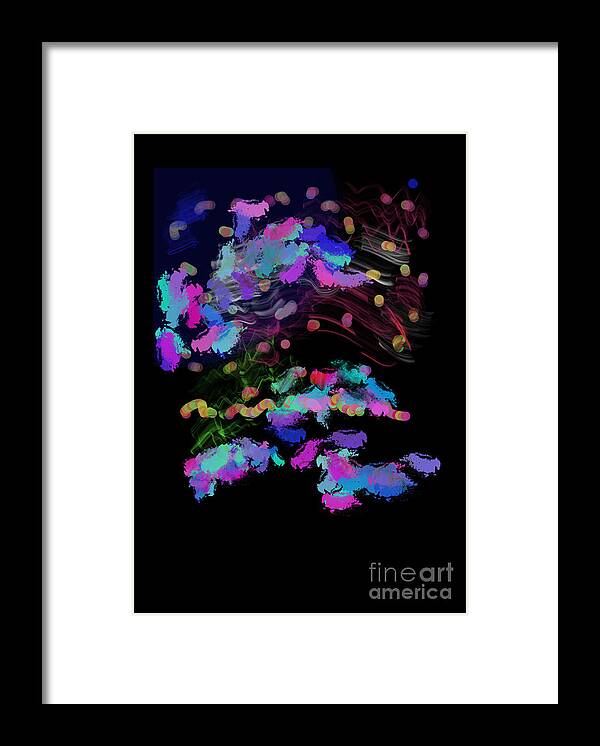 Abstract Expressionism Framed Print featuring the digital art As We Step into the Night by Zotshee Zotshee
