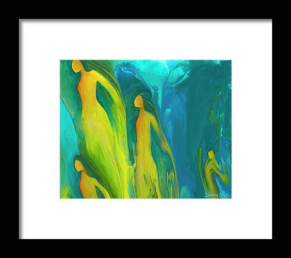 Spiritual Art Framed Print featuring the painting Ascending by Darcy Lee Saxton