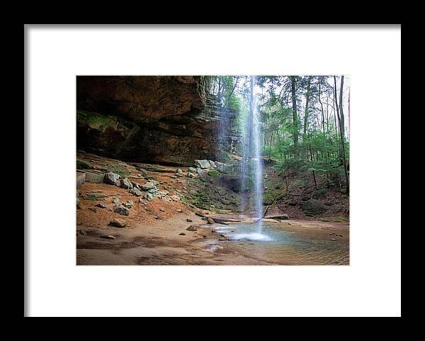 Colorful Waterfall Framed Print featuring the photograph Ash Cave Ohio by Dan Sproul