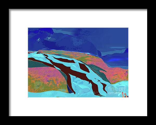Asheville Framed Print featuring the mixed media Asheville-Tubing the River by Zsanan Studio