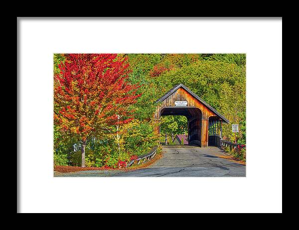 Ashland Covered Bridge Framed Print featuring the photograph Ashland Covered Bridge by Juergen Roth