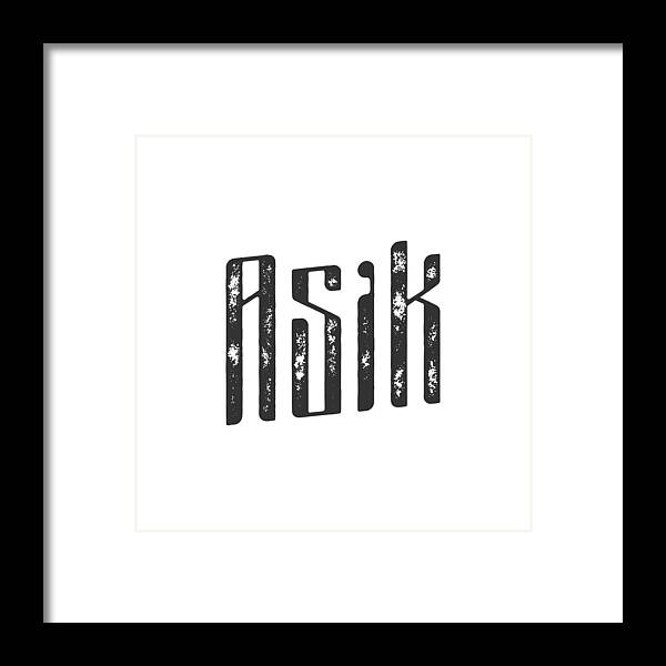 Asik Framed Print featuring the digital art Asik by TintoDesigns
