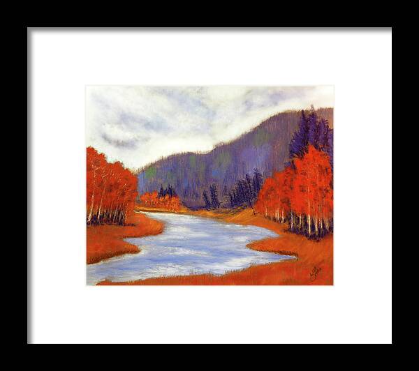 Fall Framed Print featuring the painting Aspen Air by Lisa Crisman