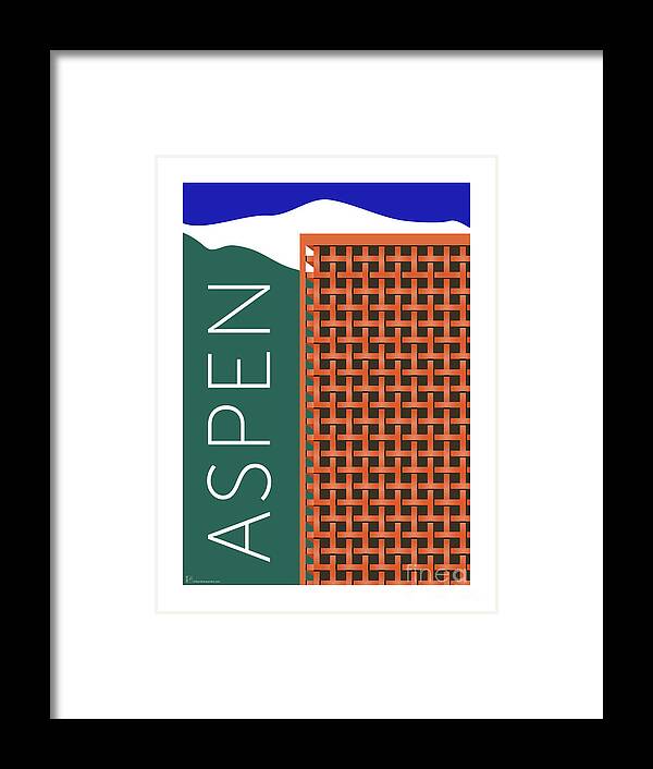 Aspen Art Museum Aspen Colorado Framed Print featuring the digital art Aspen Art Museum Blue by Sam Brennan