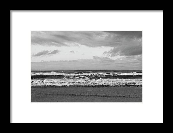 Ocean Waves Framed Print featuring the photograph Assiduously by Gina Cinardo