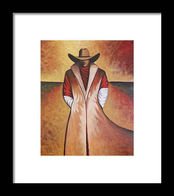  Framed Print featuring the painting Astract Cowboy #4 by Lance Headlee