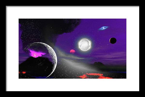 Abstract Framed Print featuring the digital art Astral Visions by Don White Artdreamer