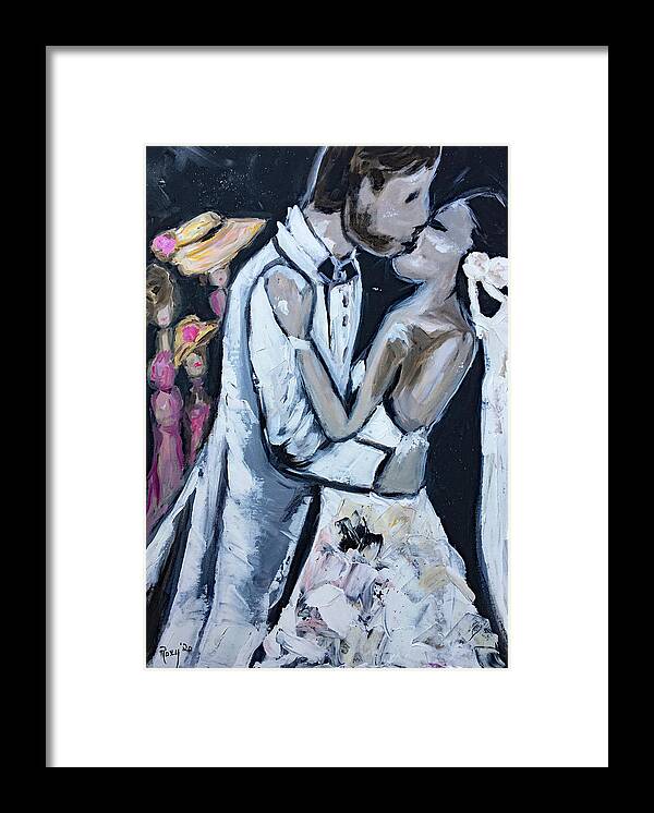 Wedding Framed Print featuring the painting At Last by Roxy Rich