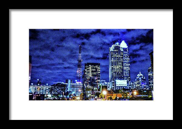 Skyline Framed Print featuring the photograph At Night by Addison Likins