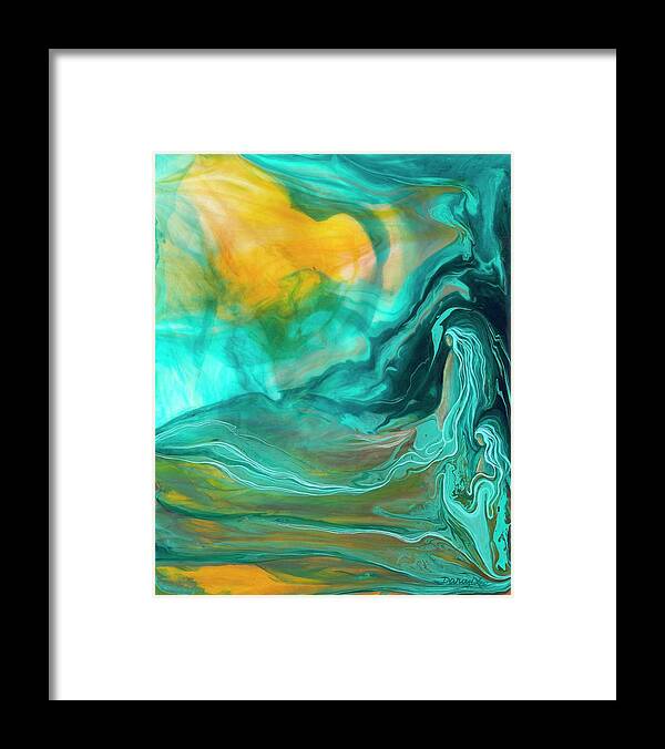 Womanhood Framed Print featuring the painting At Sea by Darcy Lee Saxton