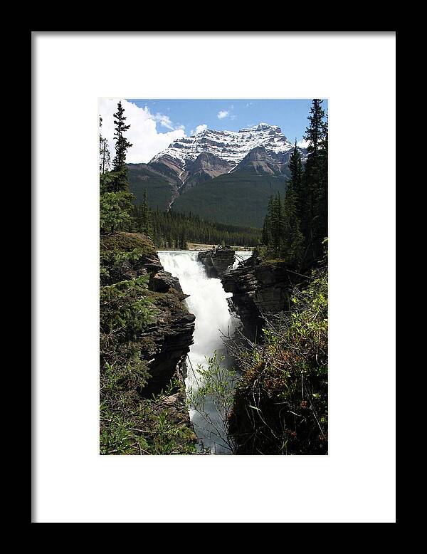 Waterfalls Framed Print featuring the photograph Athasbasca Falls by Mary Gaines