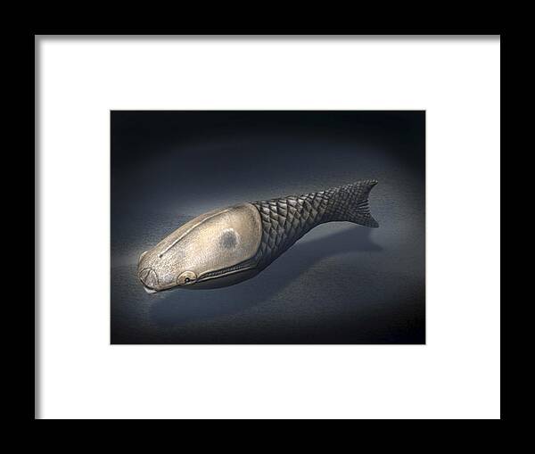 Ugliness Framed Print featuring the drawing Athenaegis is an armored fish from the Paleozoic Era. by Nobumichi Tamura/Stocktrek Images