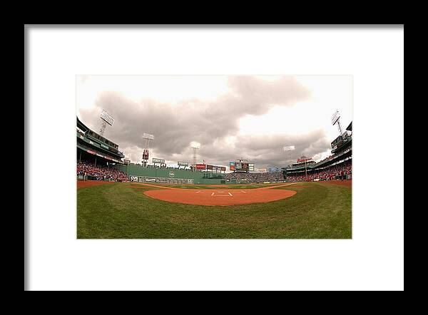 American League Baseball Framed Print featuring the photograph Atlanta Braves v Boston Red Sox by Scott Cunningham